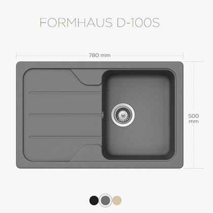 Granitové drezy Formhaus D-100S