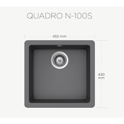 Granitové drezy Quadro N-100S