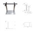 Centrálna noha HD482 - 700x400x725mm ( 22 kg ), inox