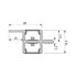 LED PROFIL - 28x19mm, Profil, 3,5m na čelo korpusu, (bez krycej lišty)/Zobal