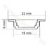 LED PROFIL - Zafrézovatelný profil 6X16mm - hliník, 2m (bez krycej lišty)/CP