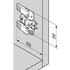 Krížová montážna platnička 3 mm INSERTA 174H7130I / Blum
