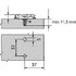 Platnička CLIP H0 EXPANDO s hmoždinkami a excentrom 3D, 174H7100E /Blum
