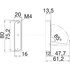 Náb.vešiak sklopný 80x20 pre otvor 61x13,5 mm 10 kg