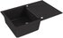 Drez CADIT 20 G91 čierny , 790 X 500 mm , vanička : 375x425x198 mm  BLACK EDITION / Alveus