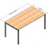 Kancelárska podnož MONA pre stol.dosku od 1600 do 2200 mm x 800 mm  rovná, čierna