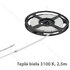 LED páska v silik. puzdre, LED 1163 24 V 2-pólová (jednof.), drážk. 4 x 8 mm,180 LED/m, 9,6 W/m 2,5m