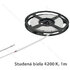 LED páska v silik. puzdre, LED 1163 24 V 2-pólová (jednof), drážk. 4 x 8 mm, 180 LED/m, 9,6 W/m IP44