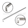 LPD QUATRO 2obl. 38x600-R4.5, Spojovacia, INOX
