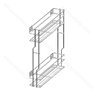 VARIANT MULTI košík bočný bez výsuvu, cargo mini 150 L-450 mm, biely /Rejs